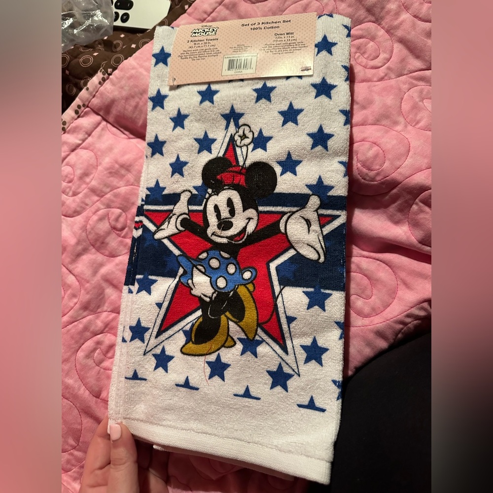 Disney Minnie & Mickey Americana kitchen towel set